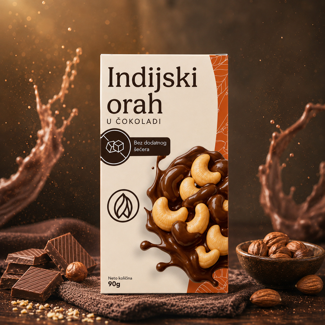 Indijski Orah U Čokoladi Bez Dodatnog Šećera