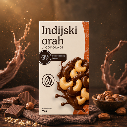 Indijski Orah U Čokoladi Bez Dodatnog Šećera