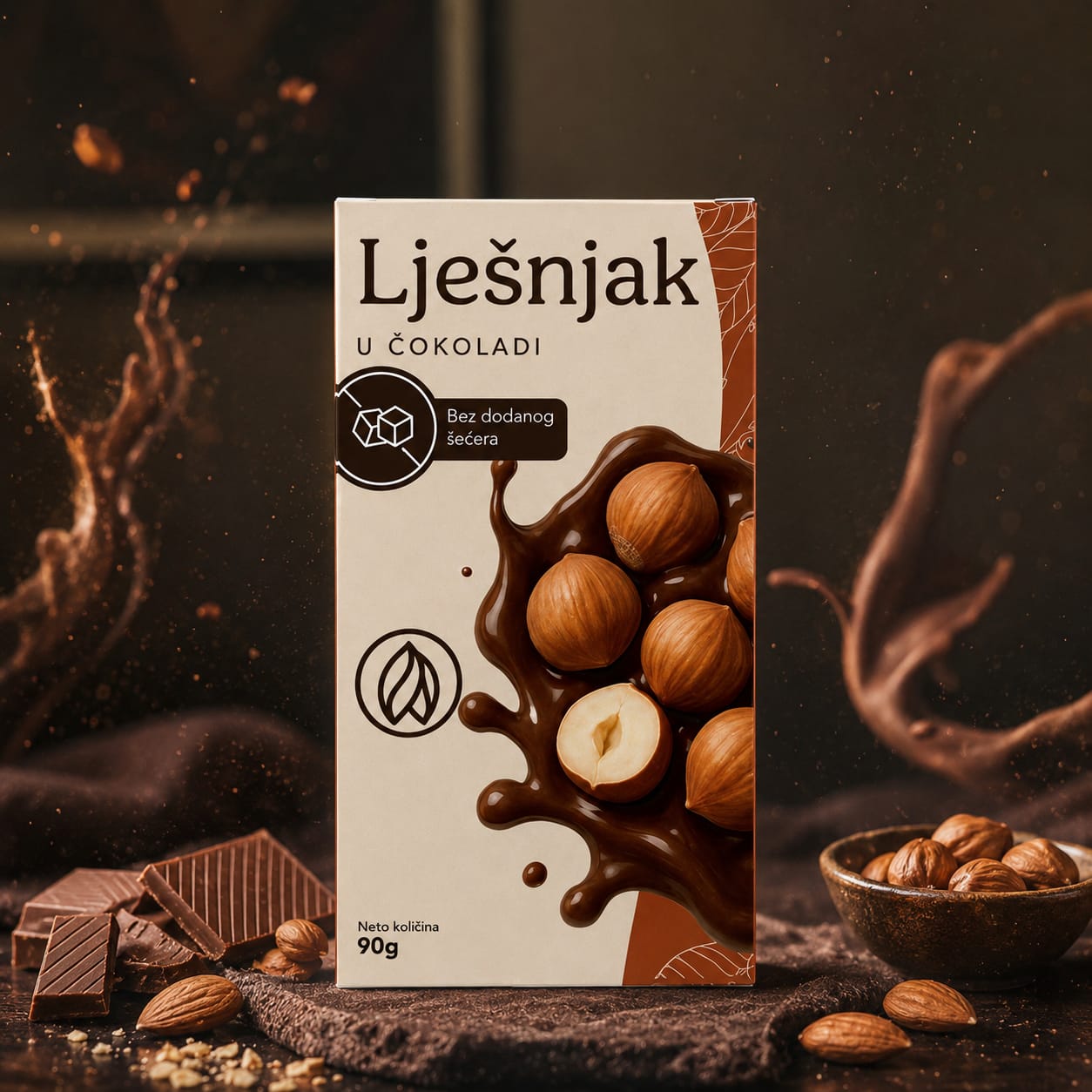 Lješnjak U Čokoladi Bez Dodanog Šećera