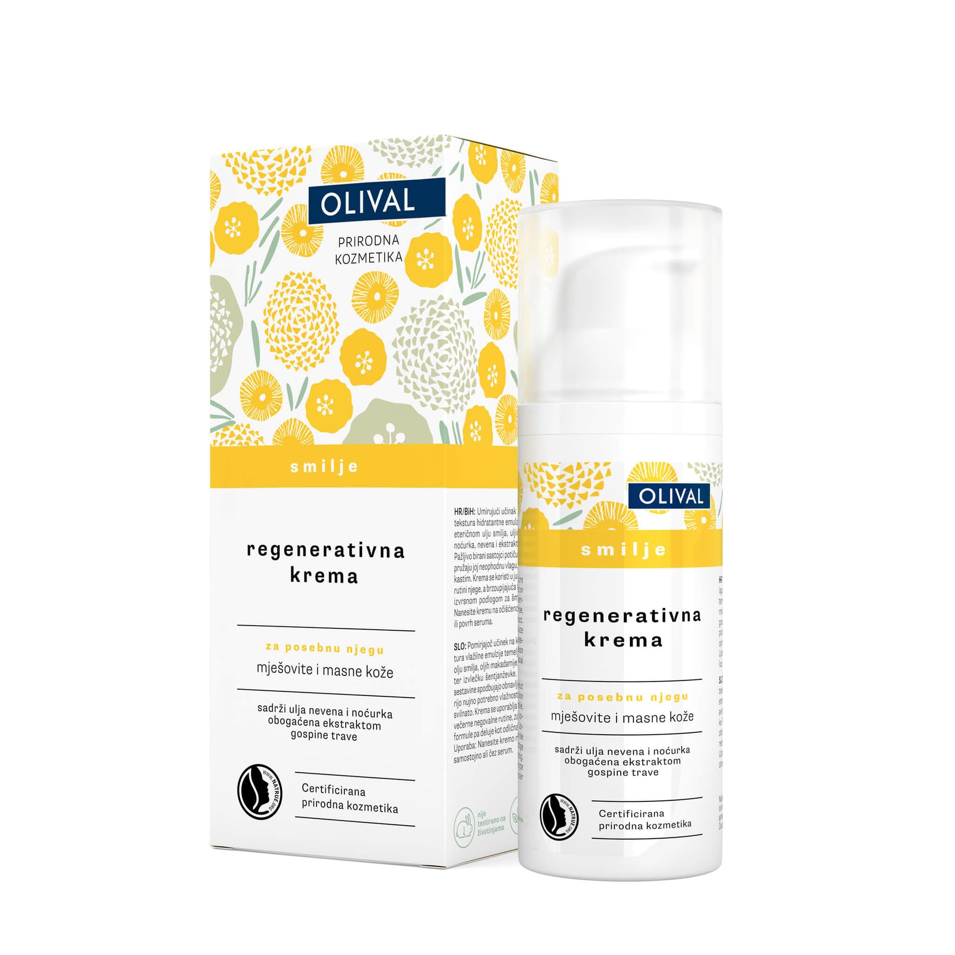 Moj webshop | Olival Smilje Regenerativna Krema za Posebnu Njegu Mješovite i Masne Kože 50 ml.