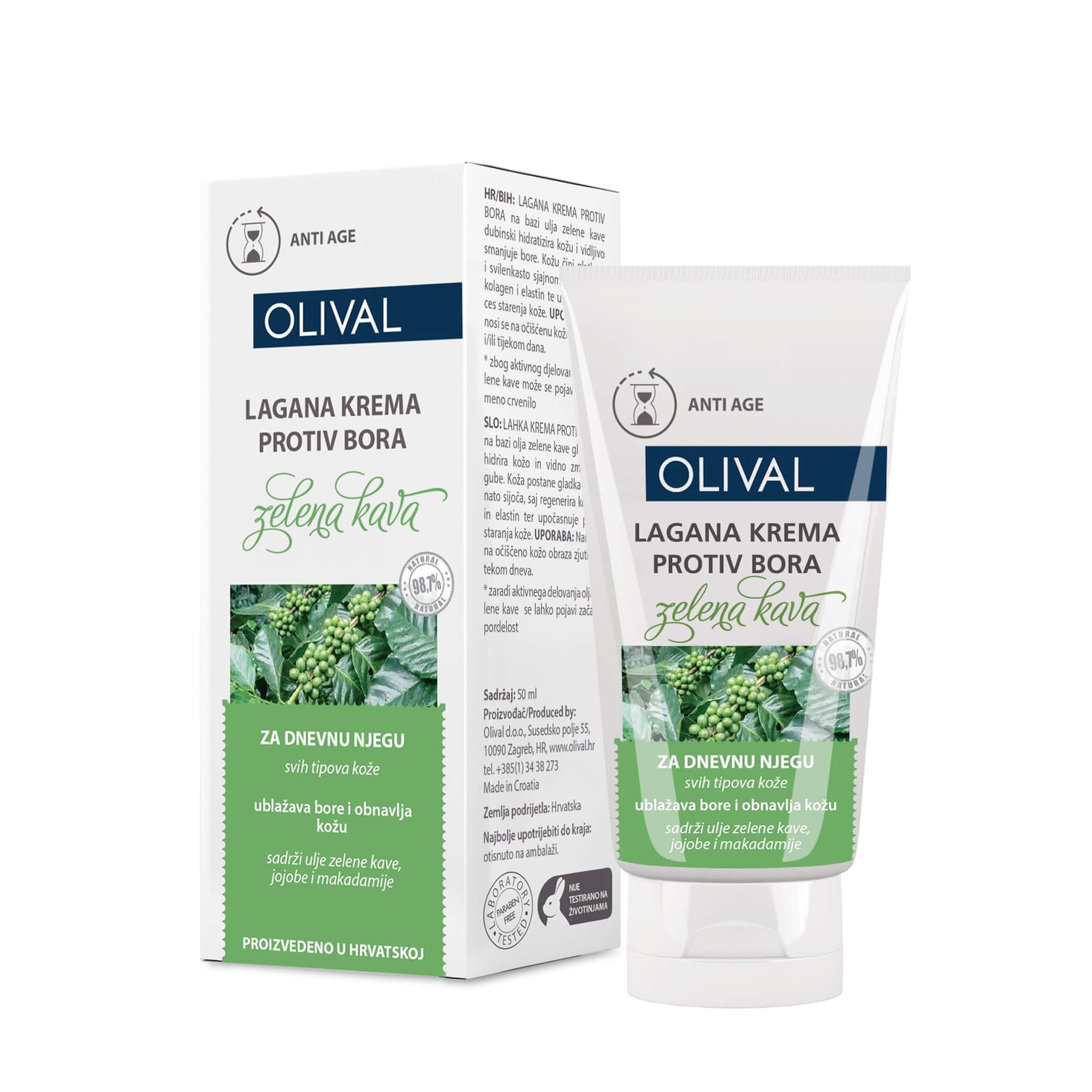Moj webshop | Olival Zelena Kava Lagana Krema Protiv Bora za Dnevnu Njegu 50 ml.